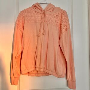 Lauren Conrad x Kohl's (S) Coral Lace Hoodie Pullover